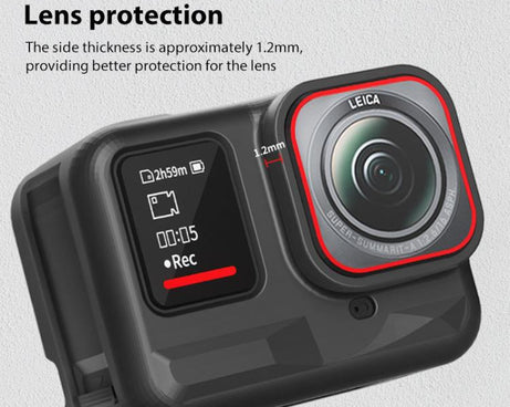 For Insta360 Ace Pro Silicone Protective Case with Wrist Strap & Lens Cover, For Insta360 Ace Pro