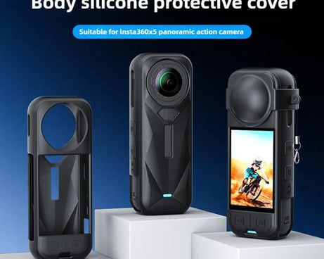 For Insta360 X5 Camera Body Cover Silicone Case with Lens Cover