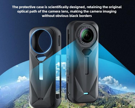 For Insta360 X5 Camera Body Cover Silicone Case with Lens Cover