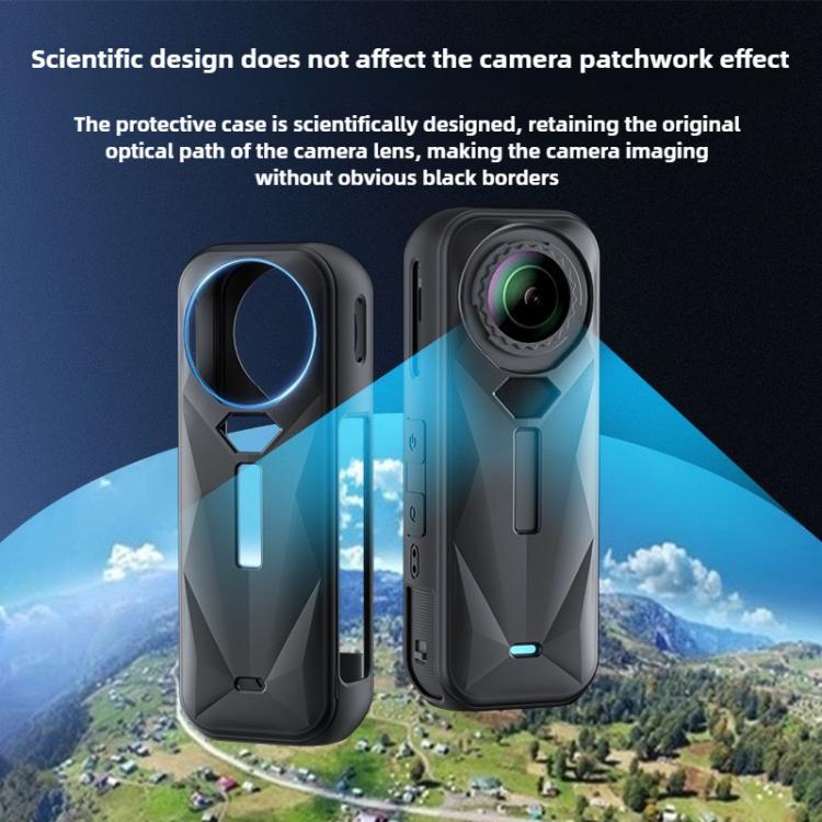 For Insta360 X5 Camera Body Cover Silicone Case with Lens Cover