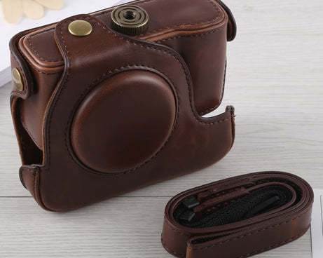 Full Body Camera PU Leather Case Bag with Strap for Canon G16, For G16