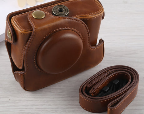 Full Body Camera PU Leather Case Bag with Strap for Canon G16, For G16