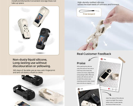 For Insta360 X5 STARTRC Silicone Protective Cover with Lens Cover