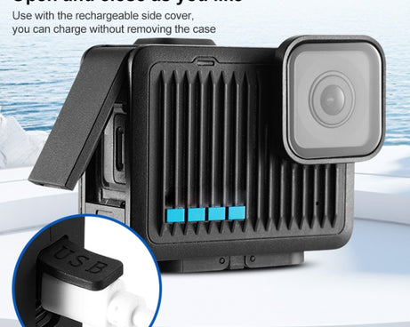 For GoPro HERO 2024 Silicone Protective Case with Wrist Strap & Lens Cover, Silicone Case
