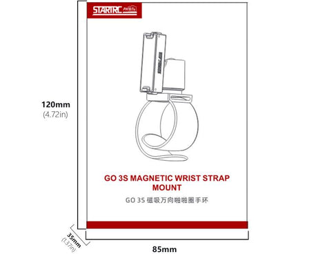 For Insta360 GO 3S / GO 3 STARTRC Silicone Wristband Snap Ring Quick Release Fixed Adapter Mount