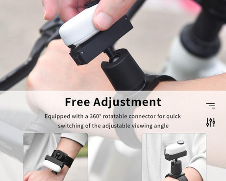 For Insta360 GO 3S / GO 3 STARTRC Silicone Wristband Snap Ring Quick Release Fixed Adapter Mount