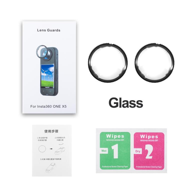 For insta360 X5 STARTRC Swivel Protective Lens Guad Glass Lens Cover