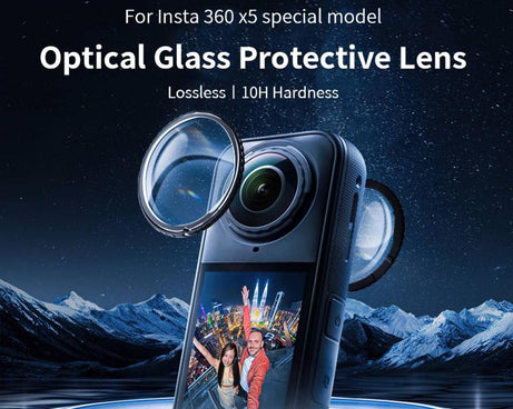 For insta360 X5 STARTRC Swivel Protective Lens Guad Glass Lens Cover