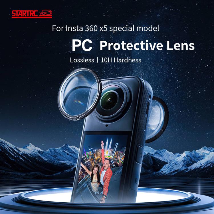 For insta360 X5 STARTRC Swivel Protective Lens Guad PC Lens Cover