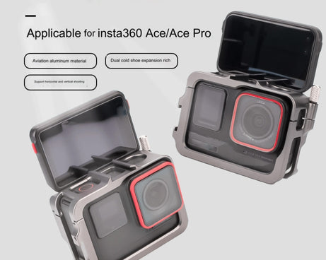 For Insta360 Ace Pro / Ace Aluminum Alloy Metal Rabbit Cage Frame