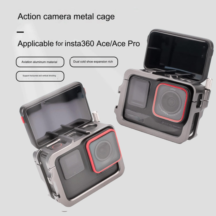 For Insta360 Ace Pro / Ace Aluminum Alloy Metal Rabbit Cage Frame