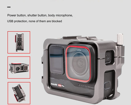 For Insta360 Ace Pro / Ace Aluminum Alloy Metal Rabbit Cage Frame