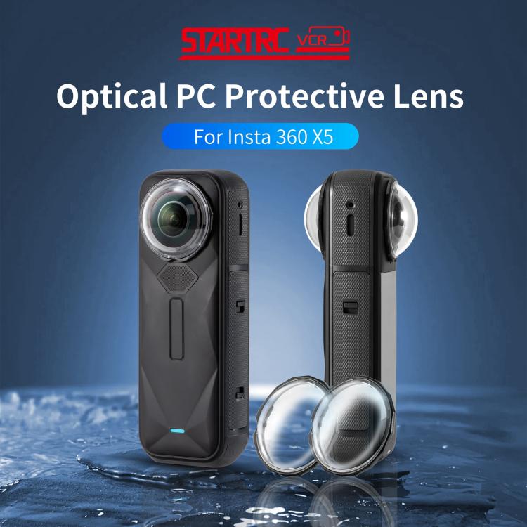 For Insta360 X5 STARTRC Slim Protective Lens Guad PC Lens Cover