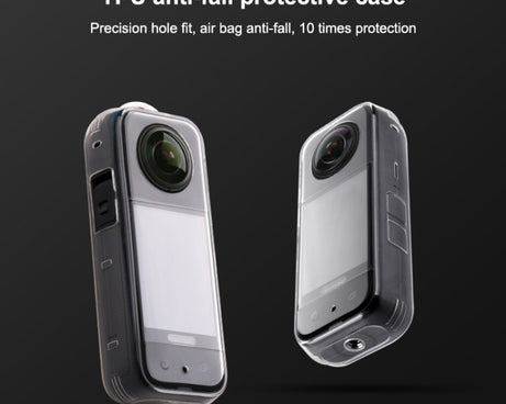 For Insta360 X3 Hollow Clear TPU Protective Case, Hollow Case