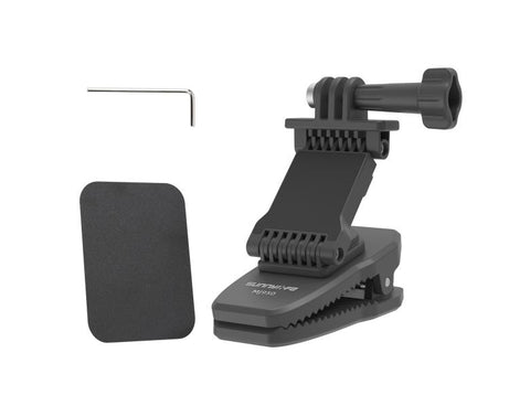 Sunnylife Stretchable Backpack Clip Rotatable Magnetic Mount Action Camera Holder Vlog Mount, For Action Cameras