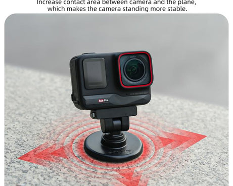 Sunnylife Quick-Release Magnetic Base Mount 1/4 180 Tilt Adjustable Tabletop Base Bracket For Insta360 X4 Air / X5 / Ace / Ace Pro 2 / 1, DZ-142 For Insta360 X4 Air / X5