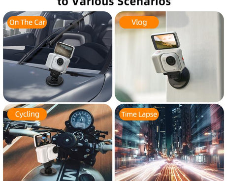 For Insta360 GO Ultra Sunnylife Quick-Release Magnetic Base Mount 1/4 180 Tilt Adjustable Tabletop Base Bracket, DZ-143 For Insta360 GO Ultra