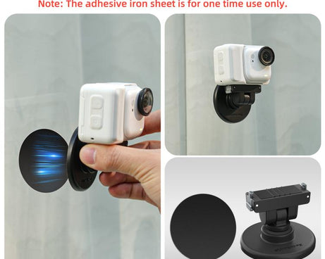 For Insta360 GO Ultra Sunnylife Quick-Release Magnetic Base Mount 1/4 180 Tilt Adjustable Tabletop Base Bracket, DZ-143 For Insta360 GO Ultra