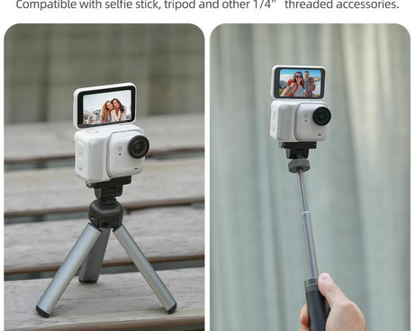 For Insta360 GO Ultra Sunnylife Quick-Release Magnetic Base Mount 1/4 180 Tilt Adjustable Tabletop Base Bracket, DZ-143 For Insta360 GO Ultra