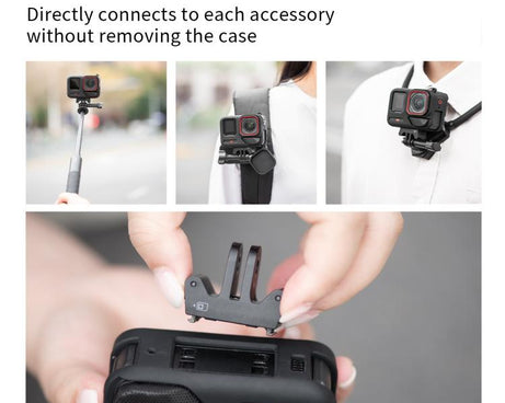 For Insta360 Ace Pro 2 STARTRC Body Silicone Case with Lens Cap & Lanyard
