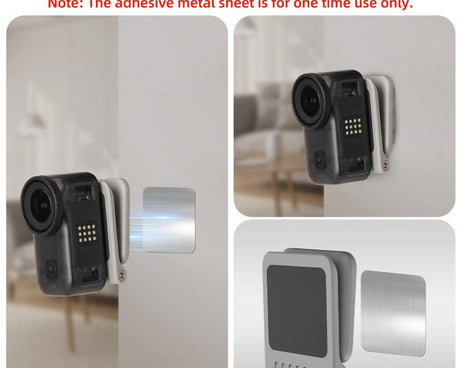 Sunnylife Universal Magnetic Mount Portable Tabletop Base Bracket Angles Adjustable 180 Rotation Holder for Mini Cameras, Universal