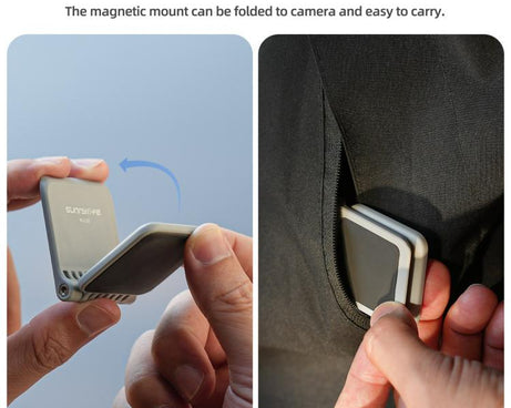 Sunnylife Universal Magnetic Mount Portable Tabletop Base Bracket Angles Adjustable 180 Rotation Holder for Mini Cameras, Universal