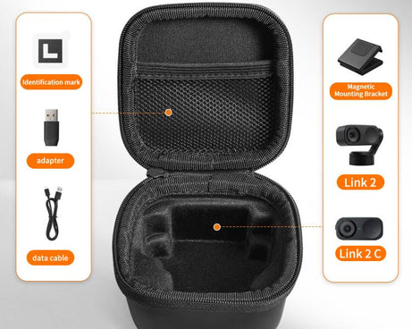 For Insta360 Link 2 / 2C / 2 Pro STARTRC Mini Portable Body Diamond Texture PU Storage Bag, For Insta360 Link 2