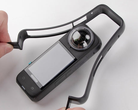 For Insta360 X4 PC Plastic Protective Frame with PC Lens Cover Guard, Frame with PC Lens Cover