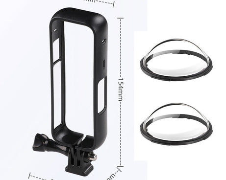 For Insta360 X4 PC Plastic Protective Frame with PC Lens Cover Guard, Frame with PC Lens Cover