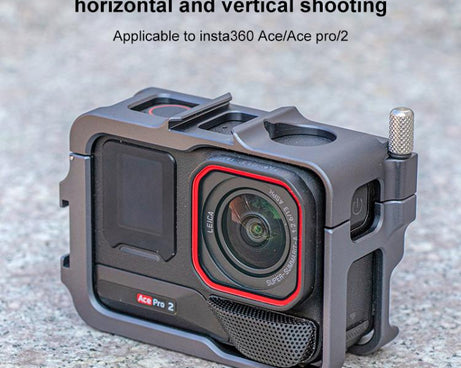 For Insta360 Ace Pro 2 Metal Protective Cage Adapter Frame