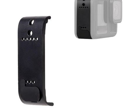 PULUZ ABS Plastic Battery Side Interface Cover with Silicone Plug for GoPro HERO13 Black /12 Black /11 Black /10 Black /9 Black