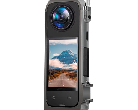 For Insta360 X4 Metal Protective Cage Rig Housing Frame with Expand Cold Shoe Base & Tripod Adapter, Metal Frame