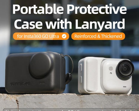 For Insta360 GO Ultra Sunnylife Portable Protective Case Shock-proof Dust-proof Storage Box with Lanyard, For Insta360 GO Ultra