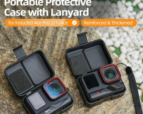 For Insta360 Ace / Ace Pro 2 / 1 Sunnylife Portable Protective Case Shock-proof Dust-proof Storage Box with Lanyard, For Insta360 Ace / Ace Pro 2 / 1