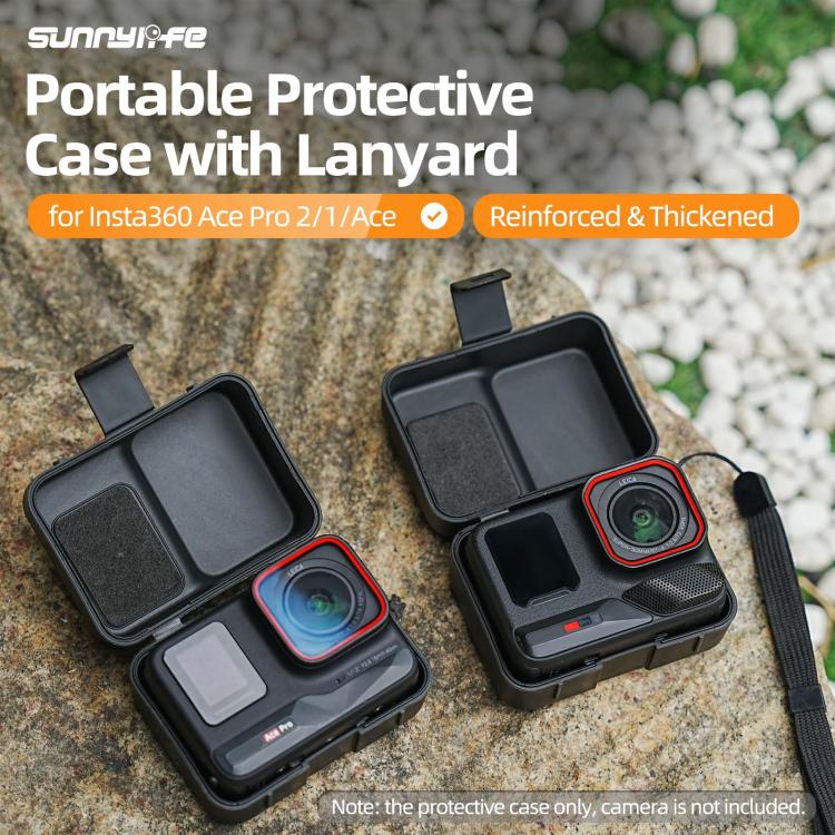 For Insta360 Ace / Ace Pro 2 / 1 Sunnylife Portable Protective Case Shock-proof Dust-proof Storage Box with Lanyard, For Insta360 Ace / Ace Pro 2 / 1