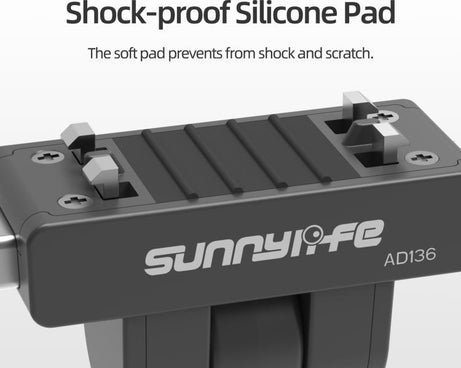 Sunnylife Magnetic Quick Release Adapter Mount 1/4 180 Tilt Adjustable Selfie Stick Adapter Stand for Insta360 X4 Air / X5 / Ace Pro 2 / 1 / Ace, AD136 For Insta360 X4 Air / X5