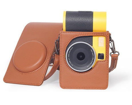Vertical Full Body Camera Vegan Leather Case Bag with Strap For Kodak MiniShot2 Era MS200, For Kodak MINI SHOT 2 ERA MS200