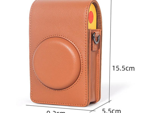 Vertical Full Body Camera Vegan Leather Case Bag with Strap For Kodak MiniShot2 Era MS200, For Kodak MINI SHOT 2 ERA MS200