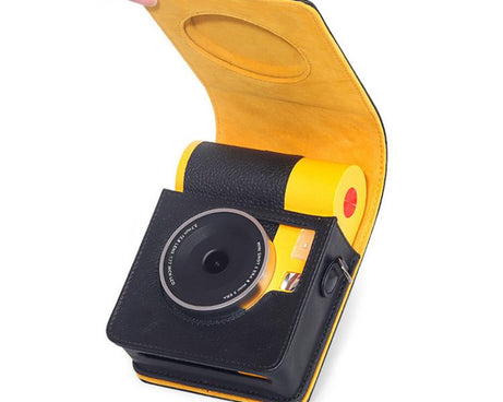Vertical Full Body Camera Vegan Leather Case Bag with Strap For Kodak MINI SHOT 3 ERA MS300, For Kodak MINI SHOT 3 ERA MS300