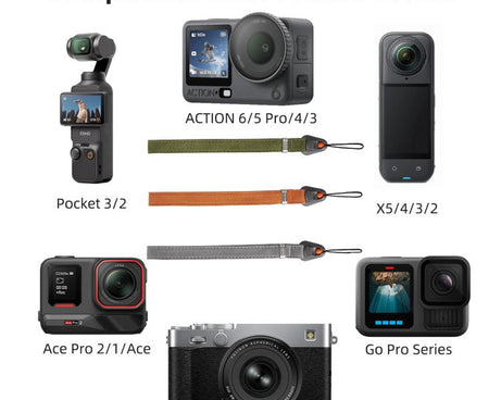 Sunnylife Universal Quick-Release Wrist Strap Adjustable Wrist Lanyard Soft Safe Rope for Action Camera