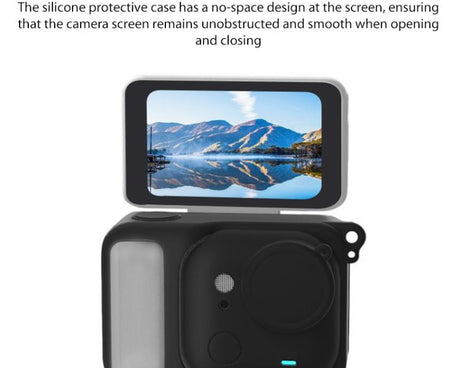 For Insta360 Go Ultra Silicone Protective Cover with Strap