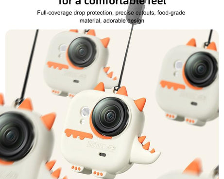 For Insta360 GO Ultra STARTRC Cute Dragon Silicone Protective Cover with Lanyards