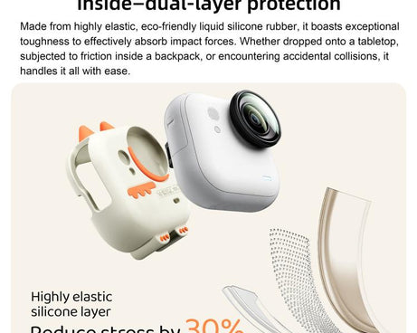 For Insta360 GO Ultra STARTRC Cute Dragon Silicone Protective Cover with Lanyards