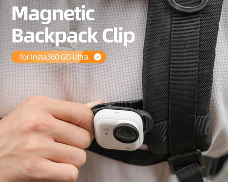For Insta360 GO Ultra Sunnylife Magnetic Backpack Clip Action Camera Clamp Vertical-Horizontal Mount