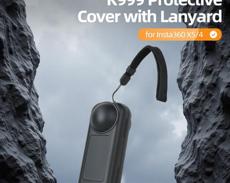 For Insta360 X5 / X4 Sunnylife Integrated Lens Screen Protective Cover Camera Case with Strap