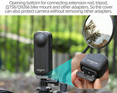 For Insta360 X5 / X4 Sunnylife Integrated Lens Screen Protective Cover Camera Case with Strap