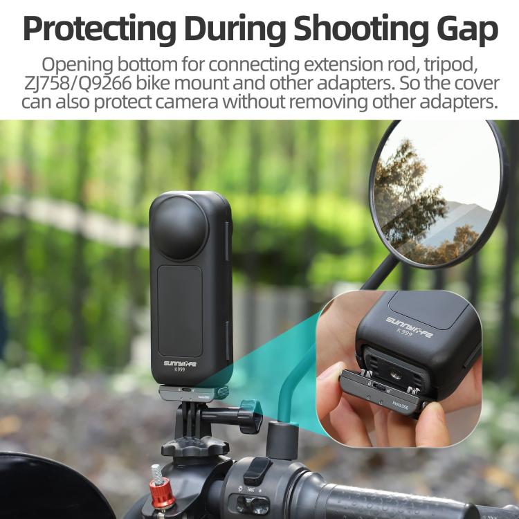 For Insta360 X5 / X4 Sunnylife Integrated Lens Screen Protective Cover Camera Case with Strap