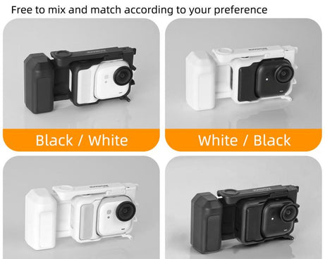 For Insta360 GO Ultra Sunnylife Street Photography Handle Ergonomic Hand Grip Quick Release Shutter Handle, For Insta360 GO Ultra (Black), For Insta360 GO Ultra (White)