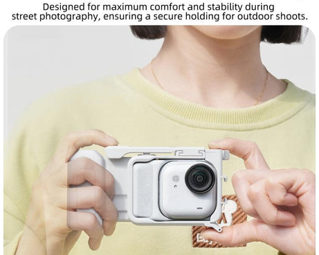 For Insta360 GO Ultra Sunnylife Street Photography Handle Ergonomic Hand Grip Quick Release Shutter Handle, For Insta360 GO Ultra (Black), For Insta360 GO Ultra (White)