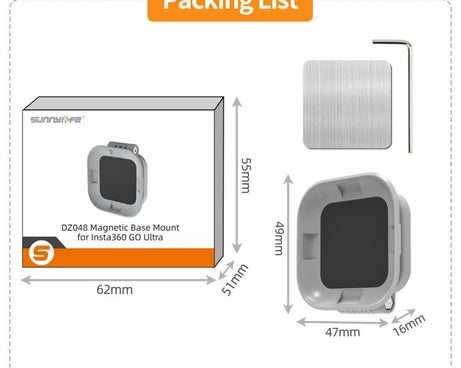 For Insta360 GO Ultra Magnetic Desktop Mount Bracket Base